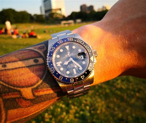 rolex batman jubilee on wrist